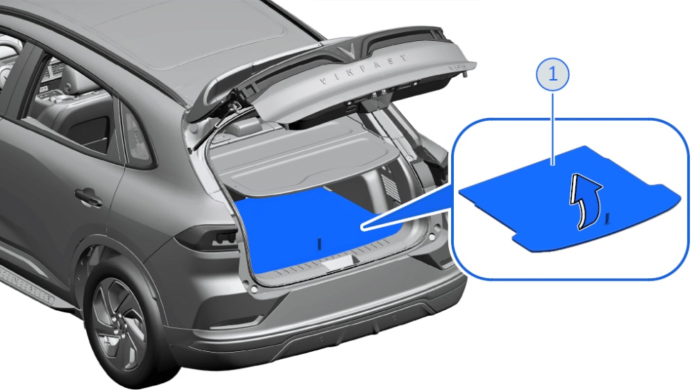 khoang chứa đồ trên VF8