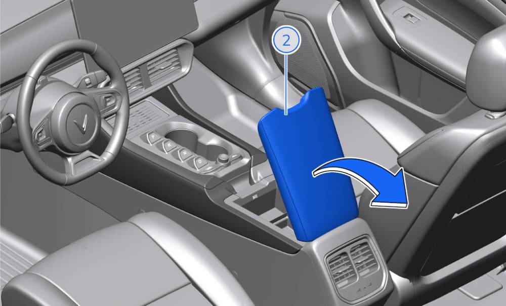 khoang chứa đồ trên VF8