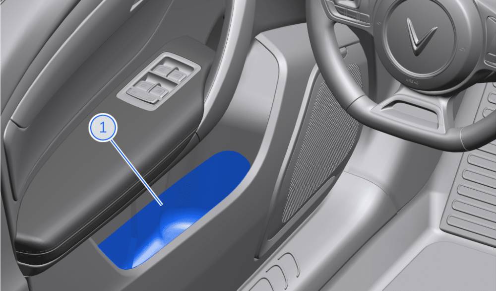 khoang chứa đồ trên VF8