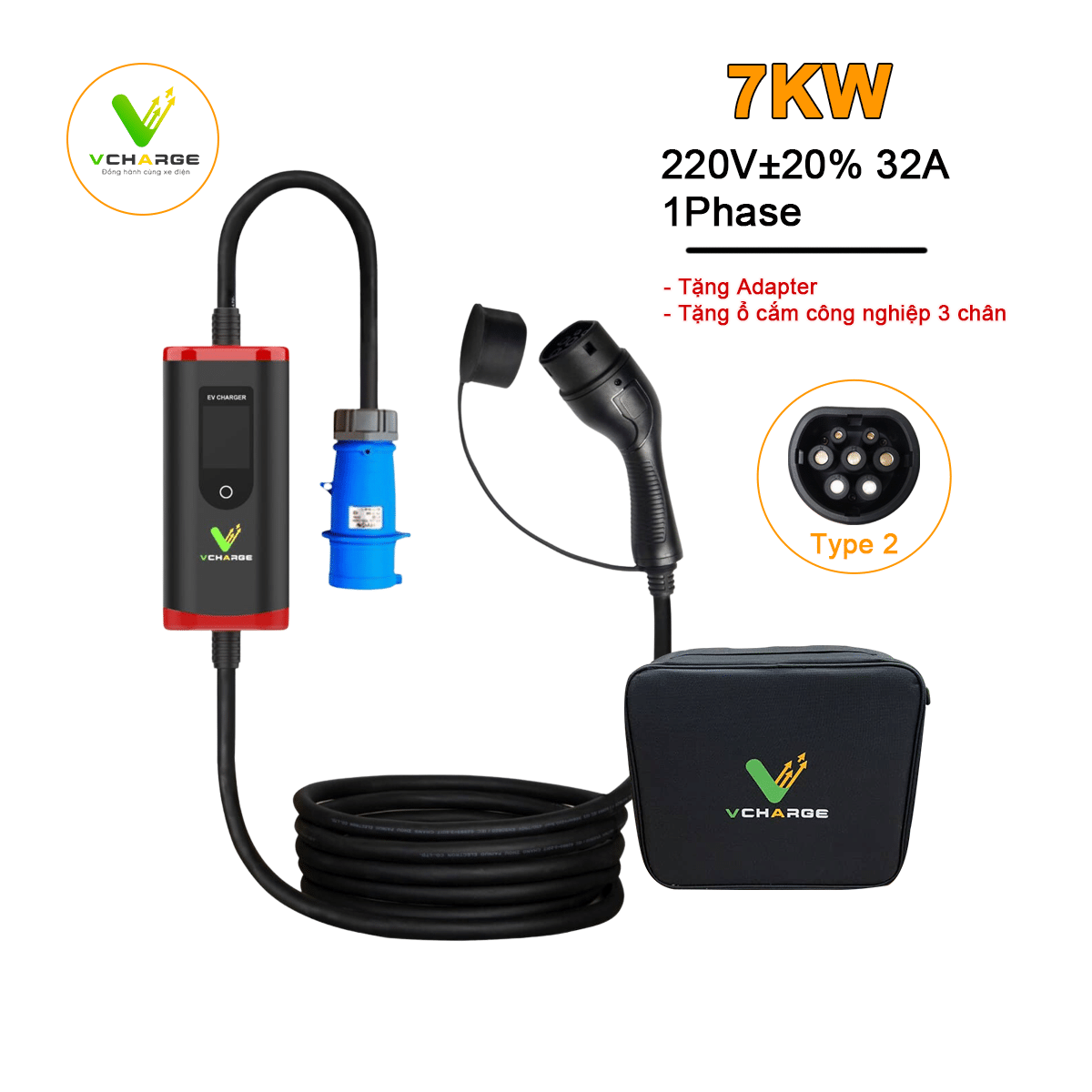 SẠC 7KW di động