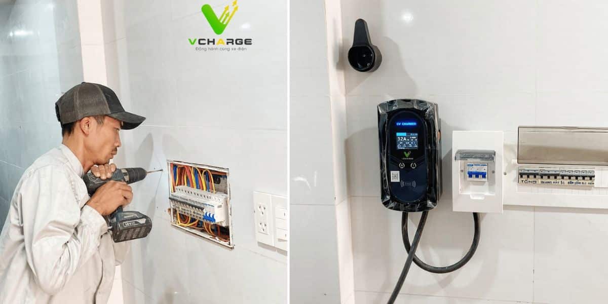 Lắp đặt sạc ô tô điện tại nhà