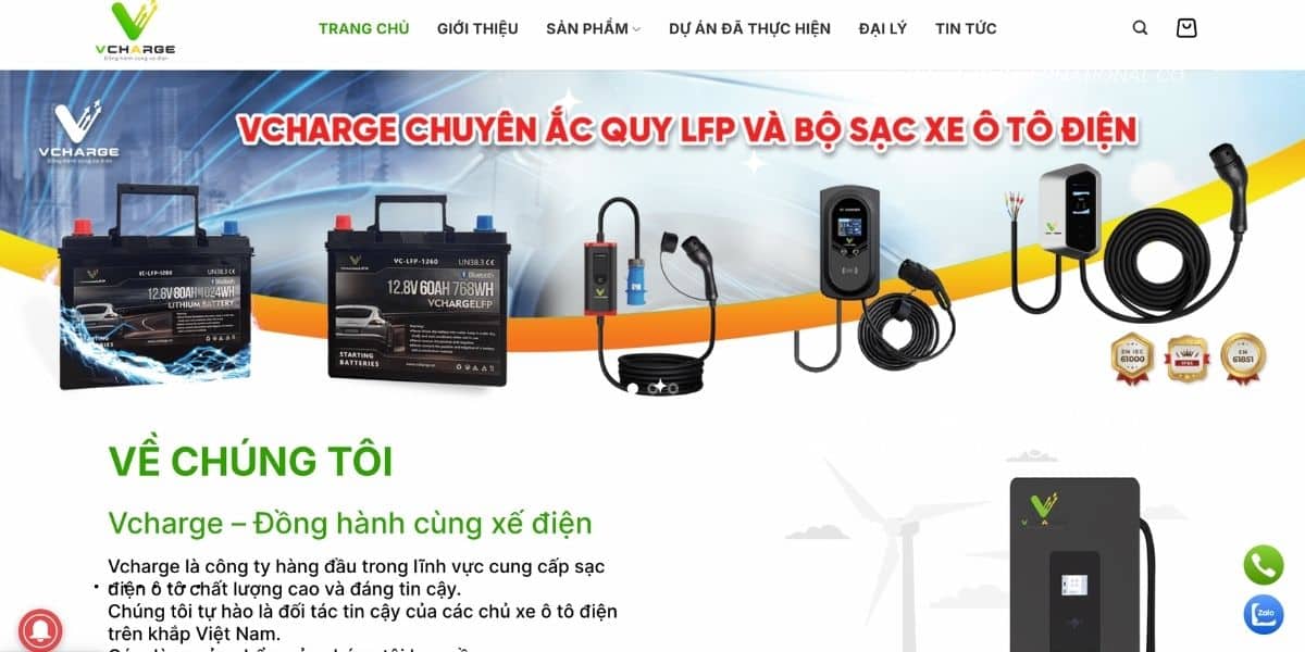 Vcharge _ Sạc chất cho xế điện